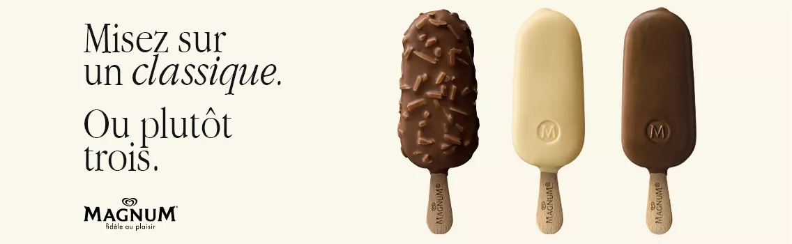 Glaces Magnum classic, chocolat, white, amande