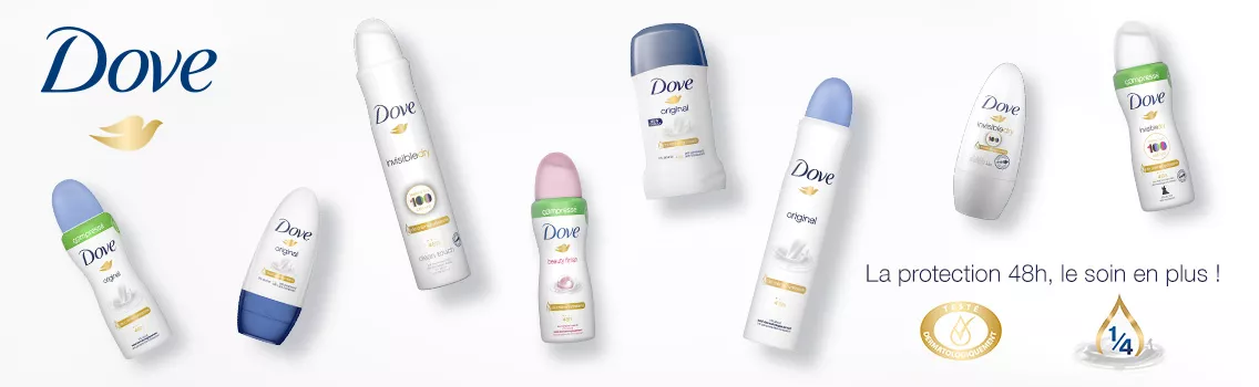 Découvrez les déodorants Dove Anti-Transpirants