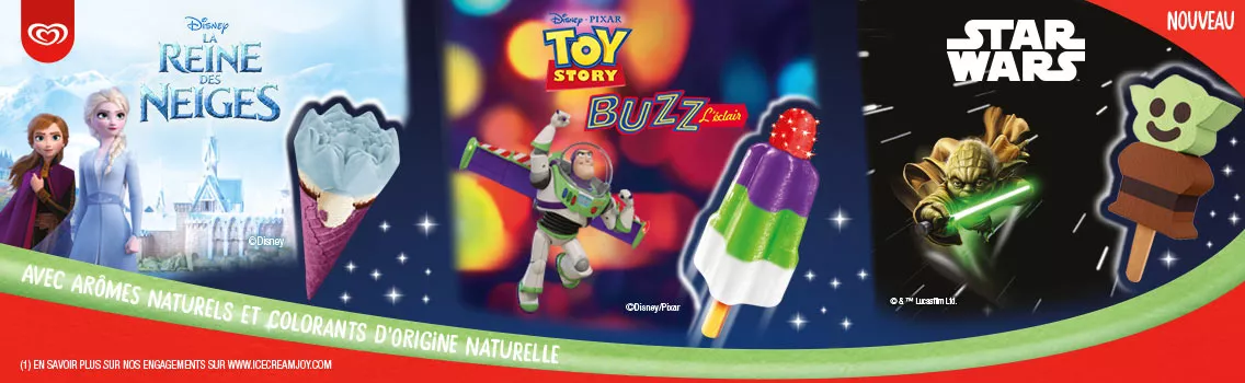 Miko Disney glaces enfants Star Wars Reine des Neiges Olaf Spider-man, Avengers bâtonnets super-héros gourmand