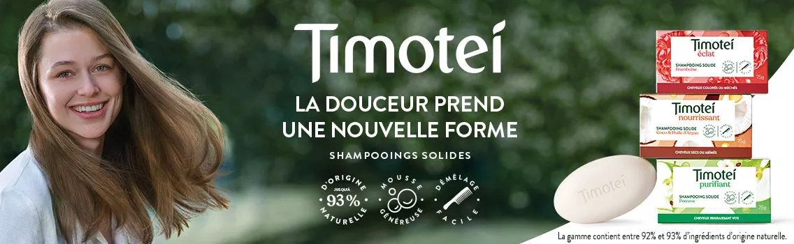 Timotei Shampooings solides : la douceur prend une nouvelle forme