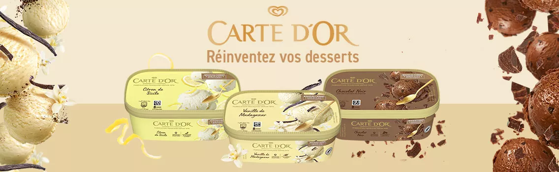 Carte d'Or gamme classiques slider desk