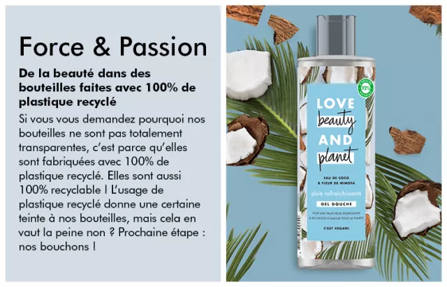 Love Beauty & Planet, des bouteilles 100% plastique recyclé