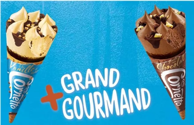 Cornetto glace chocolat cornet miko crème glacée gourmand