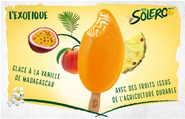 Solero classique glace vanille de Madagascar sorbet fruits exotiques agriculture biologique