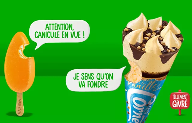 Miko glaces Solero Cornetto totalement givré 