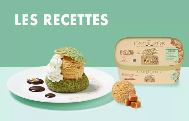 Carte d'Or recette crème glacée vanille dessert de chef gourmand famille
