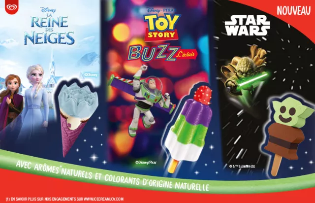 Miko Disney glaces enfants Star Wars Reine des Neiges Olaf Spider-man, Avengers bâtonnets super-héros gourmand