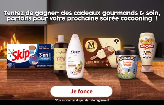  Skip, SheaMoisture, Dove, Magnum, Ben & Jerry's, Amora, Soirée coocooning, Gourmand, Soins, Jeu, Cadeaux