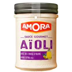 Sauce Gourmet Aïoli avec de l’huile d’olive extra-vierge Amora® 