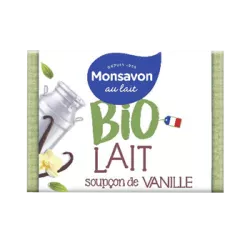 Savon solide hydratant Monsavon bio citron verveine abricot basilic lait vanille