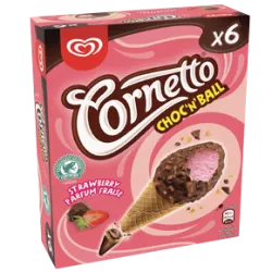 Cornetto Choc'n'Ball parfum fraise 