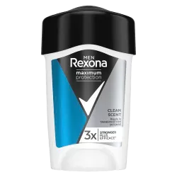 Rexona, déodorant anti-transpirant homme, clean scent, stick, Maximum Protection, 3x plus efficace, efficacité 96h.