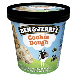 Crème glacée à la vanille et morceaux de pâte à cookies