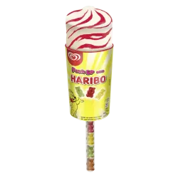 test avis Haribo pushup bâtonnet stick glace parfum vanille sauce fraise bonbons oursons nounours portion adaptée enfant miko