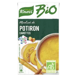 Soupe légumes BIO Knorr 1L mouliné potiron carottes fabriqué en France Agriculture biologique familial pratique