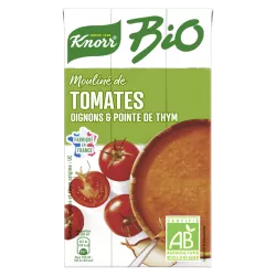 Soupe légumes BIO Knorr 1L mouliné tomates oignons thym fabriqué en France Agriculture biologique familial pratique