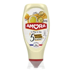 Mayonnaise de Dijon Amora 5 ingrédients et c’est tout aux œufs français en flacon souple 