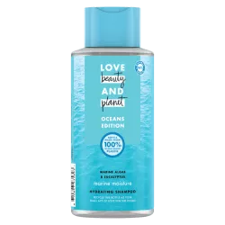 Love Beauty and Planet, shampooing, bouteille, plastique recyclé, recyclable, littoral, bleu, hydratation, cheveux, soin cheveux, nutrition 