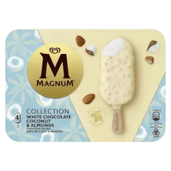 Magnum Glace Bâtonnet Chocolat blanc, Noix de coco & Amande