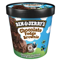 Crème glacée Chocolat avec des morceaux de Brownies