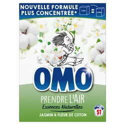 Omo poudre jasmin et fleur de coton 