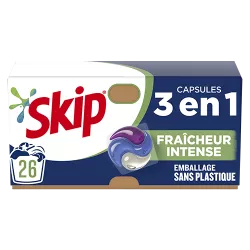 produit capsules 3 en 1 Fraîcheur Intense emballage sans plastique 
