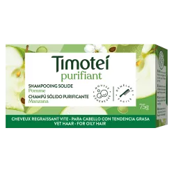 Timotei Shampooing solide Purifiant Pomme pour cheveux regraissant vite   