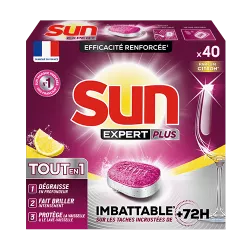 Tablettes Lave-vaisselle Sun Expert Plus Citron Tout en 1 Formule Imbattable