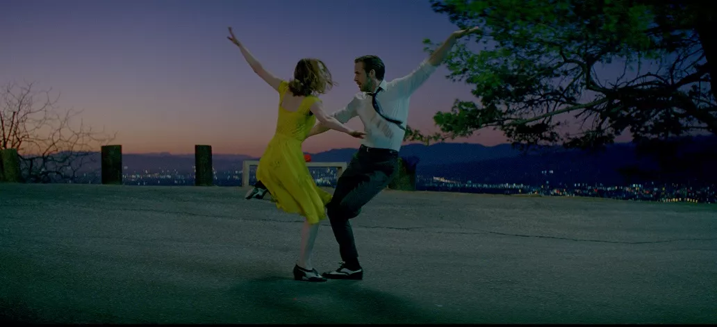 Les comédiens Emma Watson et Ryan Gosling dans le film « La La Land » de Damien Chazelle.