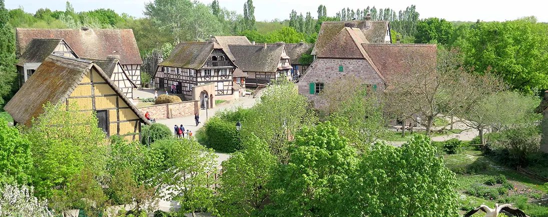 Le pittoresque village de l’Écomusée d’Ungersheim, en Alsace.