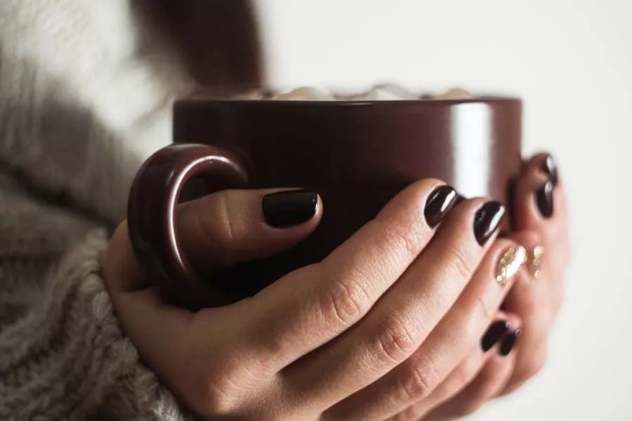 Une tasse de chocolat chaud