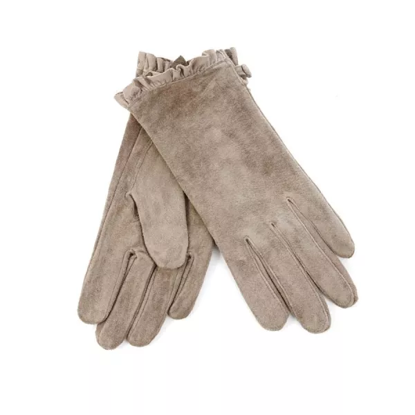 gants courts en croute de cuir 