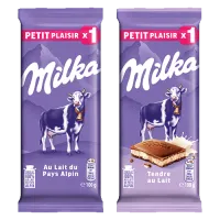 Milka Petit plaisir 100x1 Lait alpin 100g + tendre au lait 100g