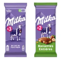 MILKA TABLETTES 200X3 1,9E Milka x3 et x2 noisettes