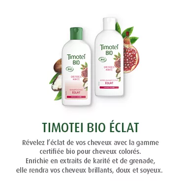 Timotei bio éclat pour cheveux colorés Alignement : Gauche