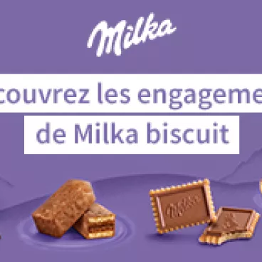Milka biscuit engagement carton card reduc