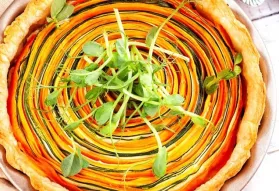 Une tarte aux courgettes et carottes