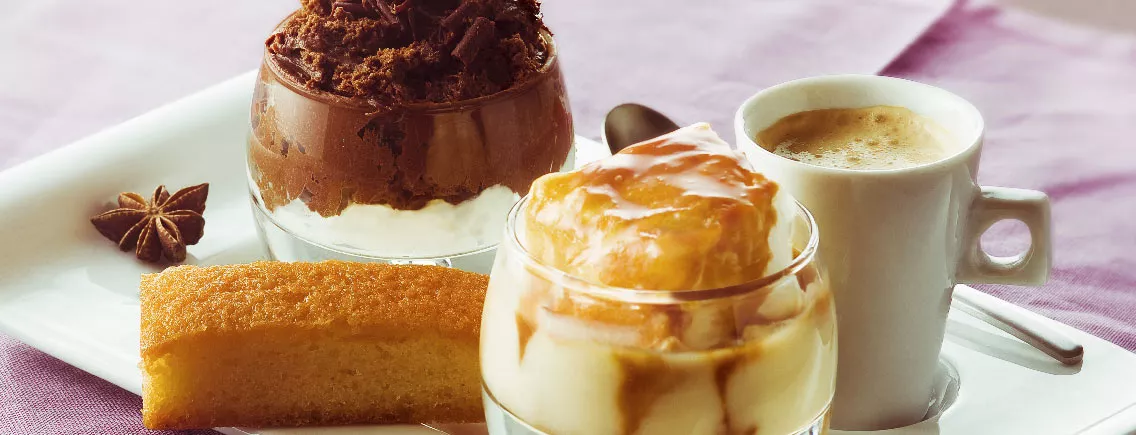 Recette Café gourmand - Gâteau basque - Brousse & fils