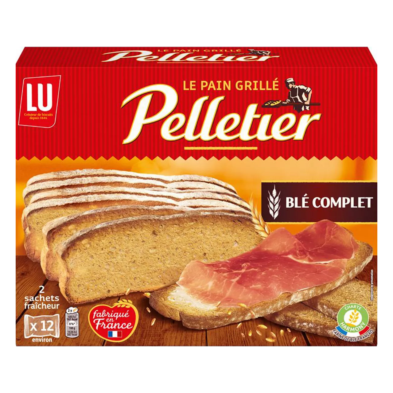 Pack de tartines Pelletier Harmony au blé complet