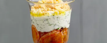 Verrine de crumble aux tomates séchées et TUC®