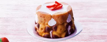 Mini charlotte aux fraises et fromage blanc avec LULU L'Ourson ®