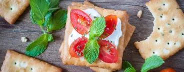 Des toasts à base de biscuits salés 