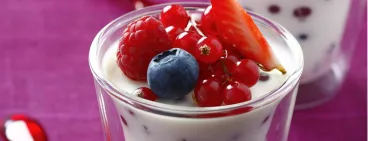 Panacotta aux fruits rouges
