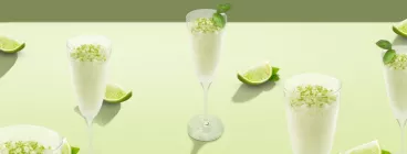   Un dessert glacé avec du Sorbet Carte d’Or® Citron Vert