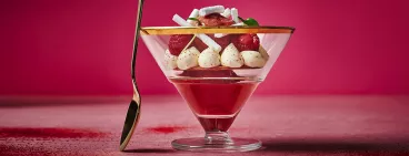 recette dessert pavlova sorbet framboise