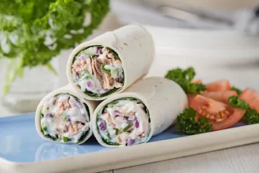 Wrap au thon et aux crudités