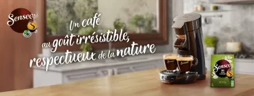 Une machine à café Senseo® est sur une table 