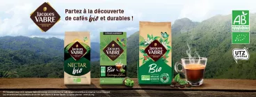 La gamme des cafés bio et responsables Jacques Vabre