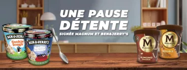 2 moments TV « cocooning » depuis son salon avec Magnum et Ben&Jerry's Une pause détente avec Magnum® et Ben&Jerry’s®