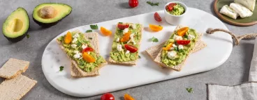 Des tartines de Cracotte au guacamole